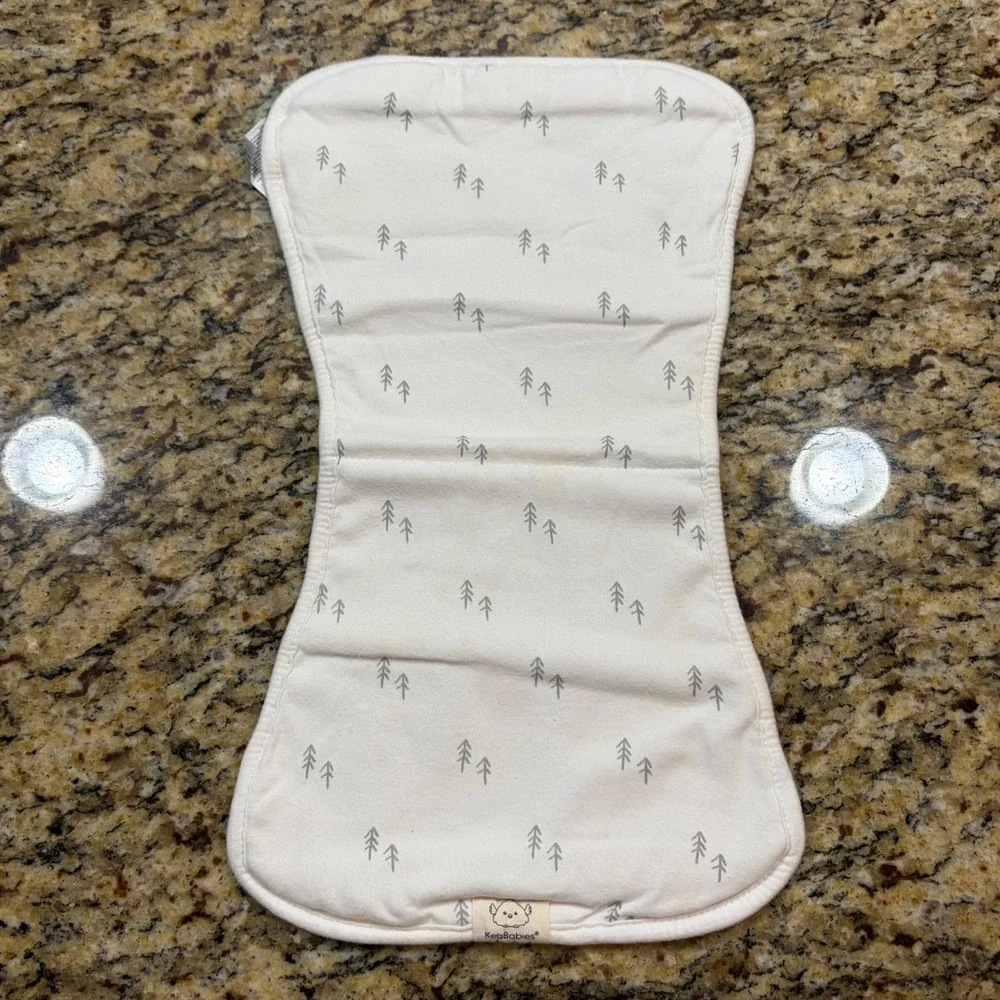 KeaBabies Organic Cotton Burp Cloths 5 Pack Grey Green‎ Woodland Neutral Set